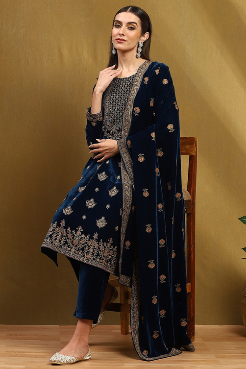 Emerald Green Velvet Sharara